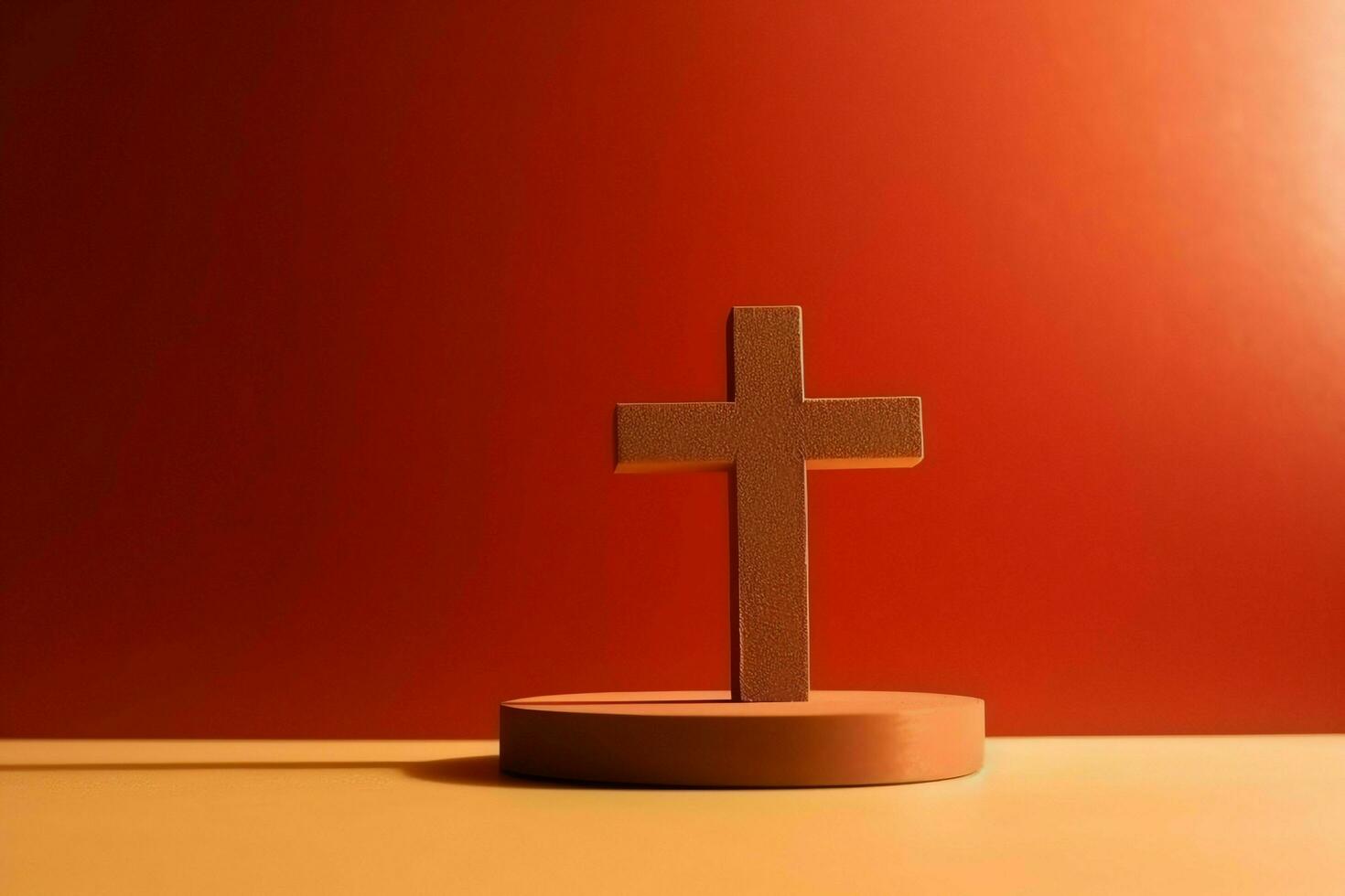 Happy good friday celebration concept with crown of thorns, bible, christian cross and copy space concept by AI Generated photo
