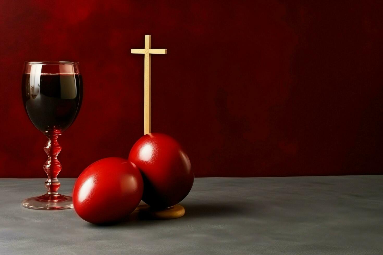 Happy good friday celebration concept with crown of thorns, bible, christian cross and copy space concept by AI Generated photo