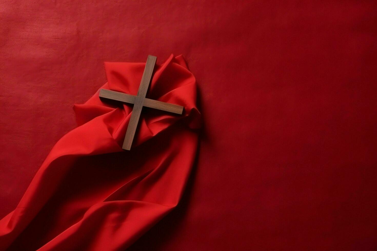 Happy good friday celebration concept with crown of thorns, bible, christian cross and copy space concept by AI Generated photo