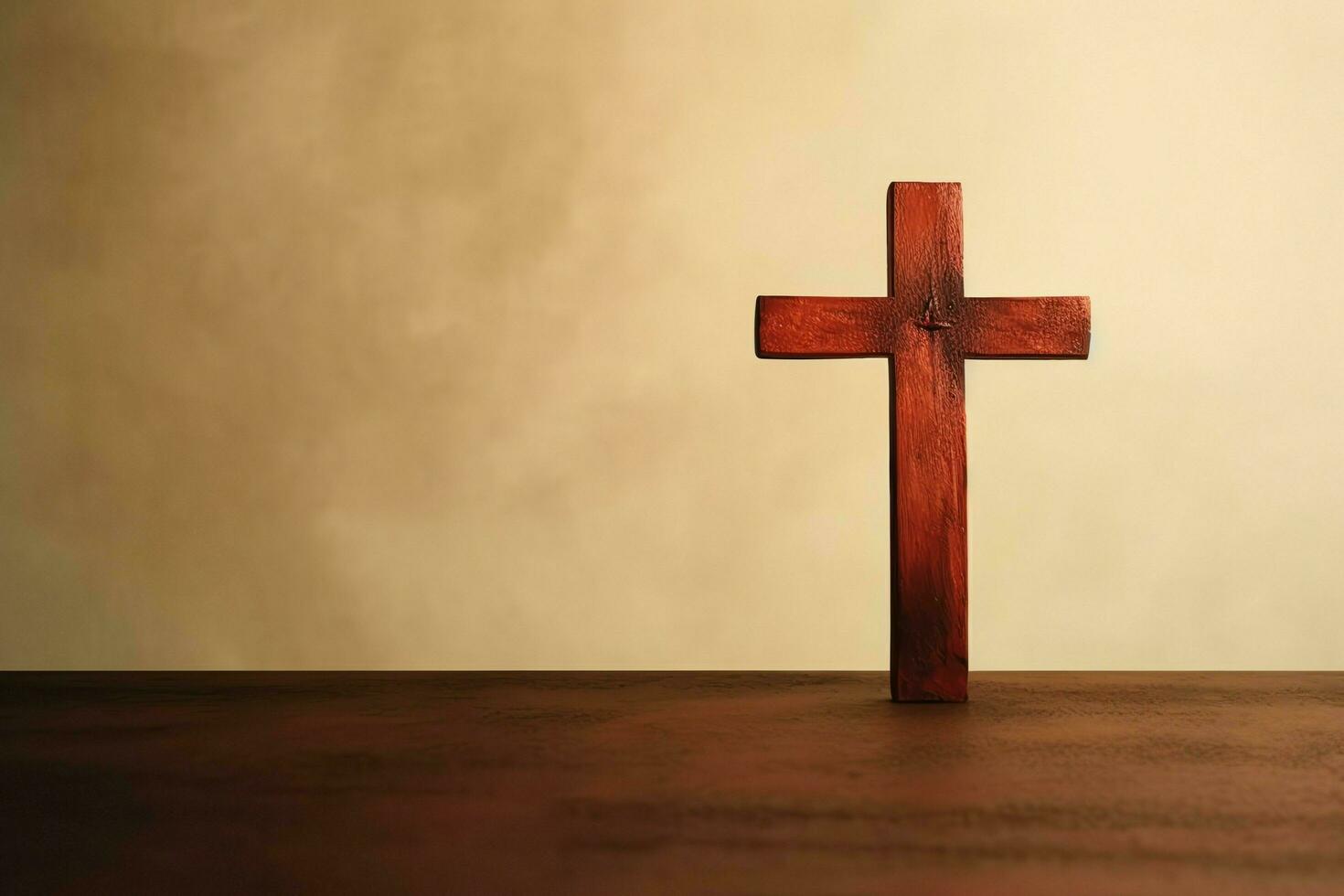 Happy good friday celebration concept with crown of thorns, bible, christian cross and copy space concept by AI Generated photo
