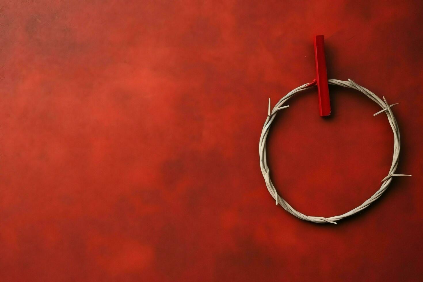 Happy good friday celebration concept with crown of thorns, bible, christian cross and copy space concept by AI Generated photo
