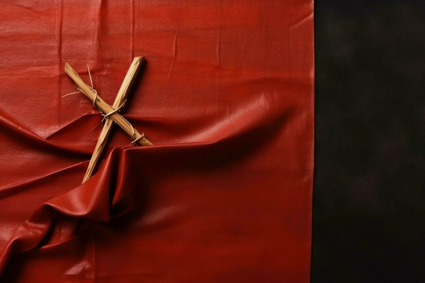 Happy good friday celebration concept with crown of thorns, bible, christian cross and copy space concept by AI Generated photo