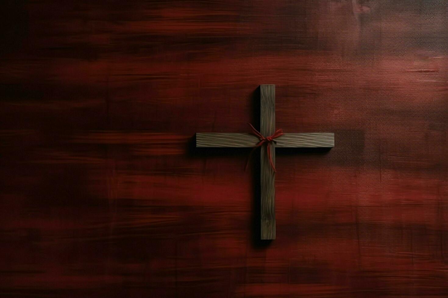 Happy good friday celebration concept with crown of thorns, bible, christian cross and copy space concept by AI Generated photo