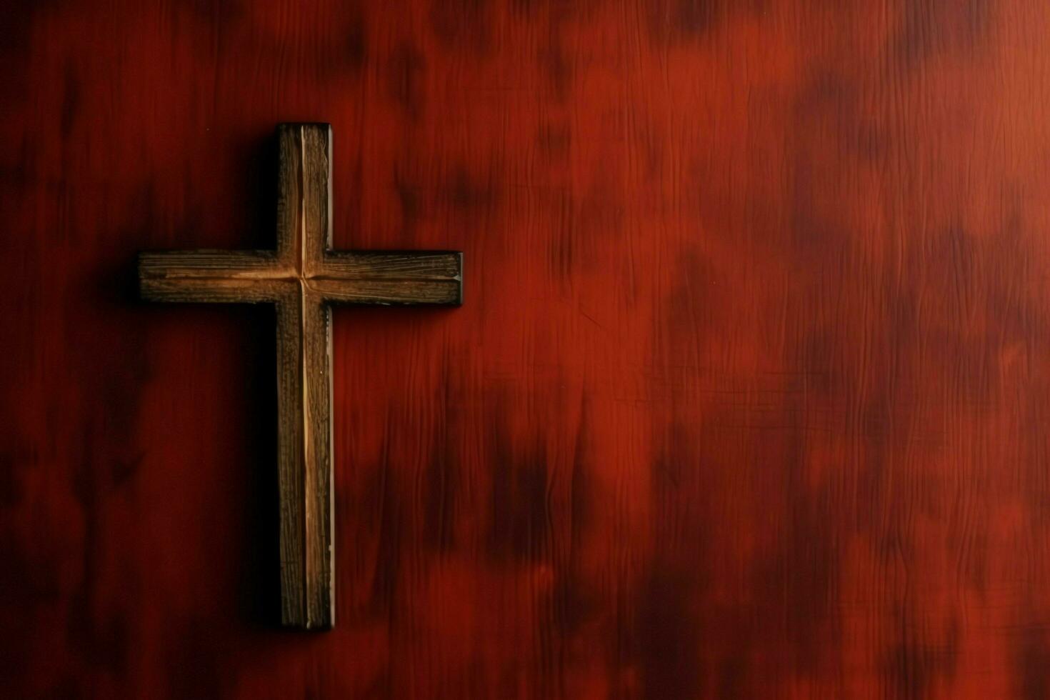 Happy good friday celebration concept with crown of thorns, bible, christian cross and copy space concept by AI Generated photo
