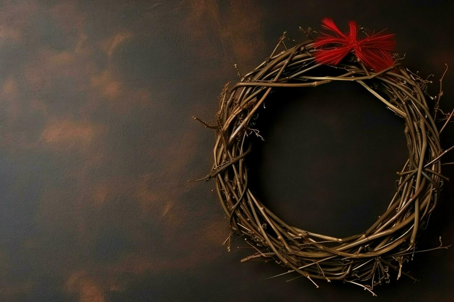 Happy good friday celebration concept with crown of thorns, bible, christian cross and copy space concept by AI Generated photo