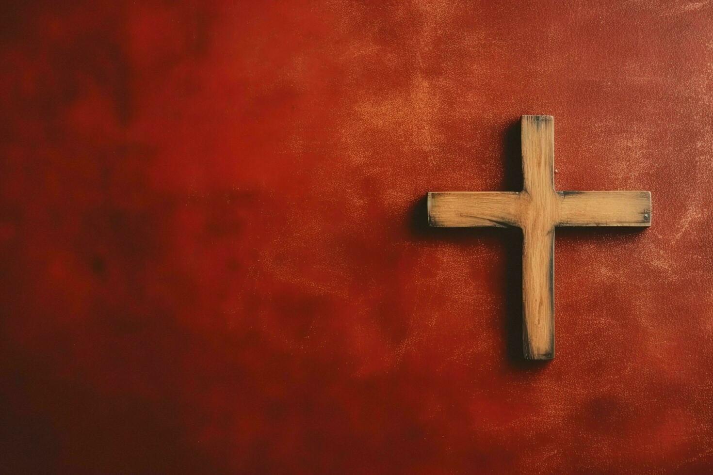 Happy good friday celebration concept with crown of thorns, bible, christian cross and copy space concept by AI Generated photo