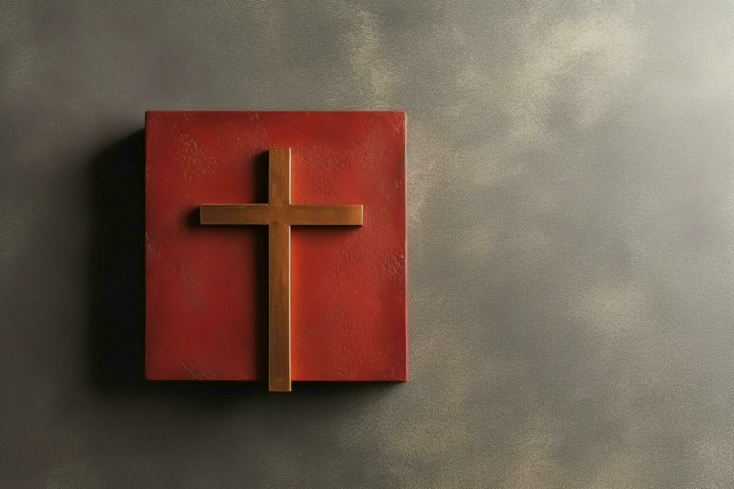 Happy good friday celebration concept with crown of thorns, bible, christian cross and copy space concept by AI Generated photo