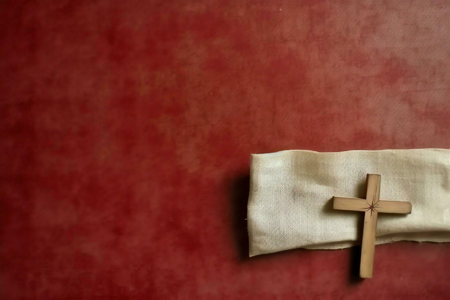 Happy good friday celebration concept with crown of thorns, bible, christian cross and copy space concept by AI Generated photo