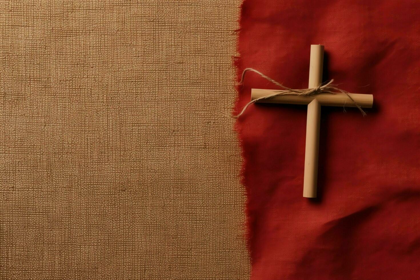 Happy good friday celebration concept with crown of thorns, bible, christian cross and copy space concept by AI Generated photo