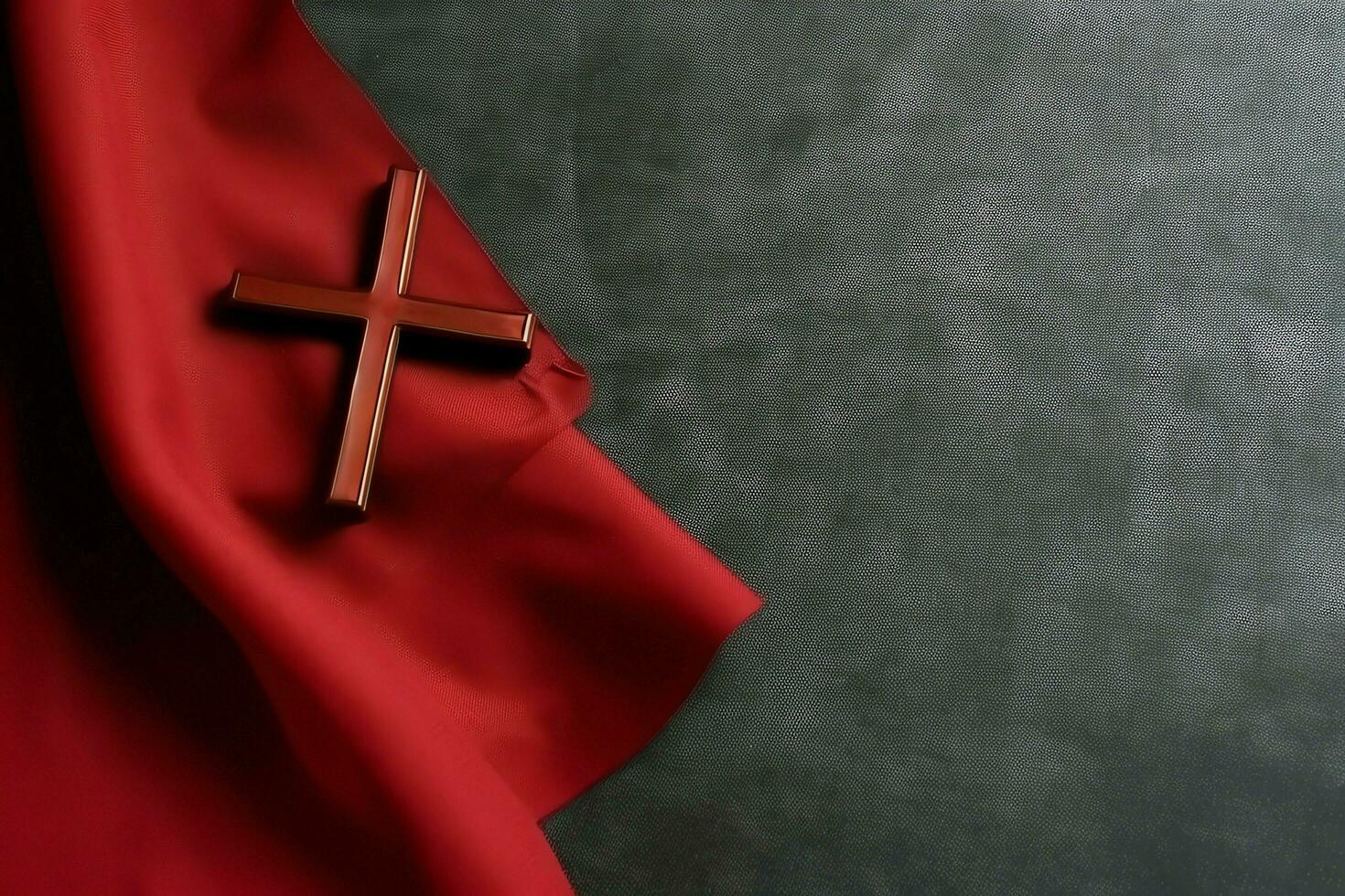 Happy good friday celebration concept with crown of thorns, bible, christian cross and copy space concept by AI Generated photo