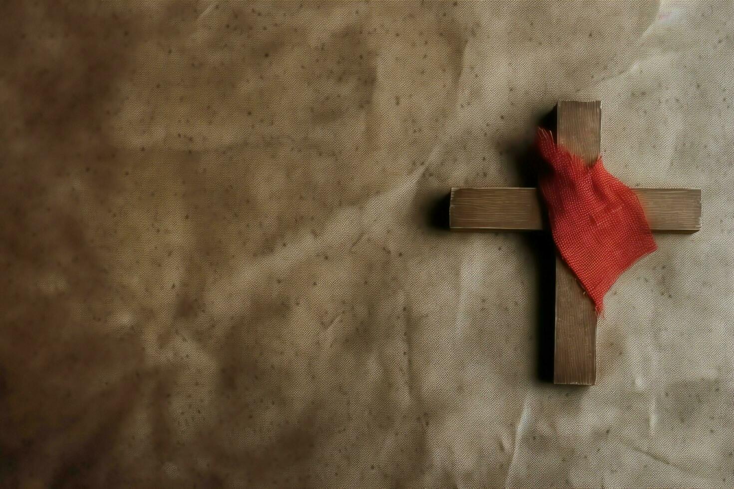 Happy good friday celebration concept with crown of thorns, bible, christian cross and copy space concept by AI Generated photo