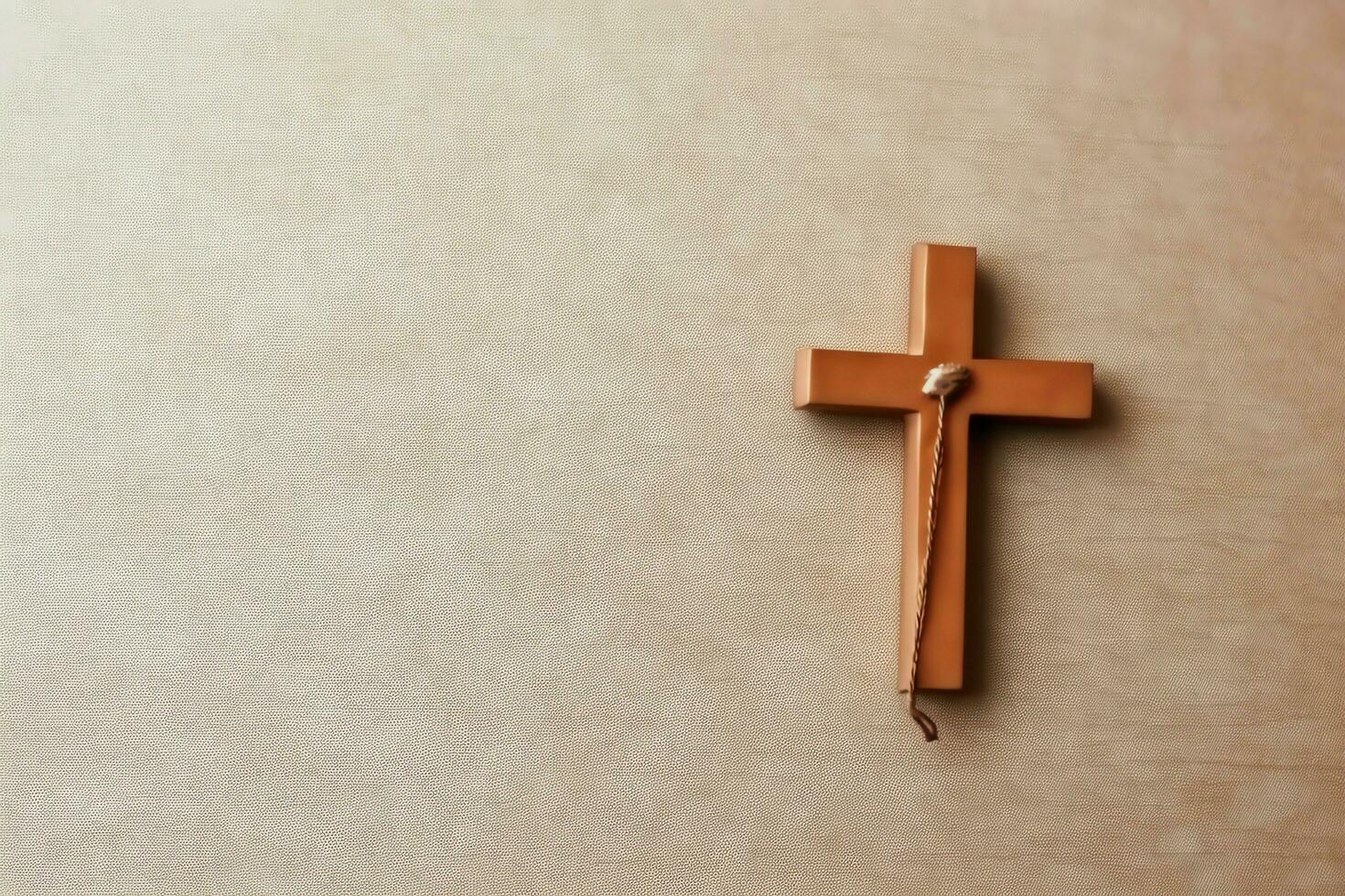 Happy good friday celebration concept with crown of thorns, bible, christian cross and copy space concept by AI Generated photo