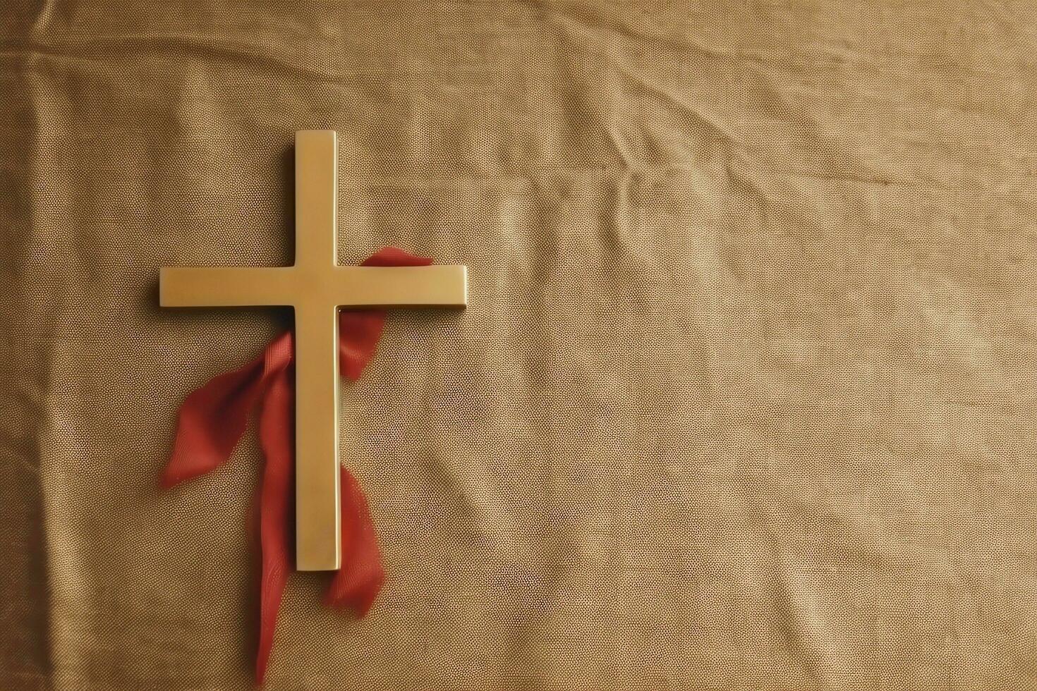 Happy good friday celebration concept with crown of thorns, bible, christian cross and copy space concept by AI Generated photo