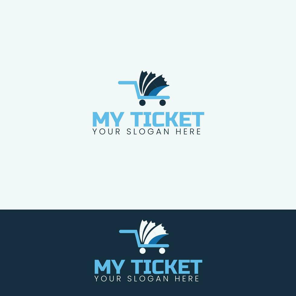 Ticket logo design Vector logo template for shop, store, restaurant, delivery and ticket logo design