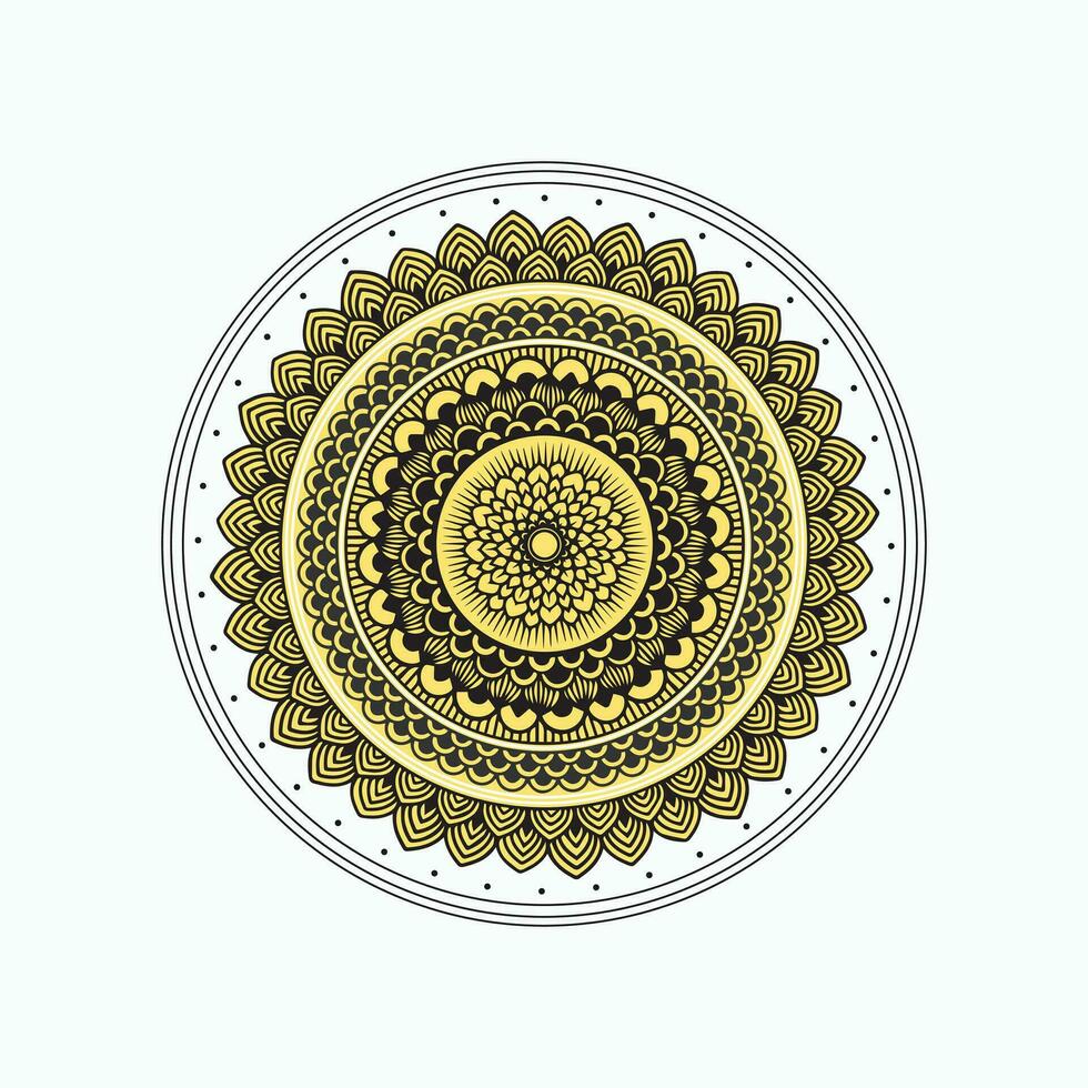 Mandala Round Ornament Pattern Vintage decorative elements Hand drawn background Islam Arabic vector