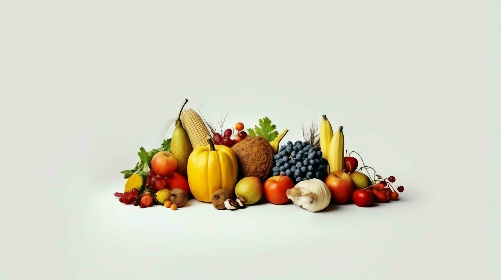 Thanksgiving day or autumn composition with pumpkin, oranges, leaves or chicken. Thanksgiving food concept by AI Generated photo