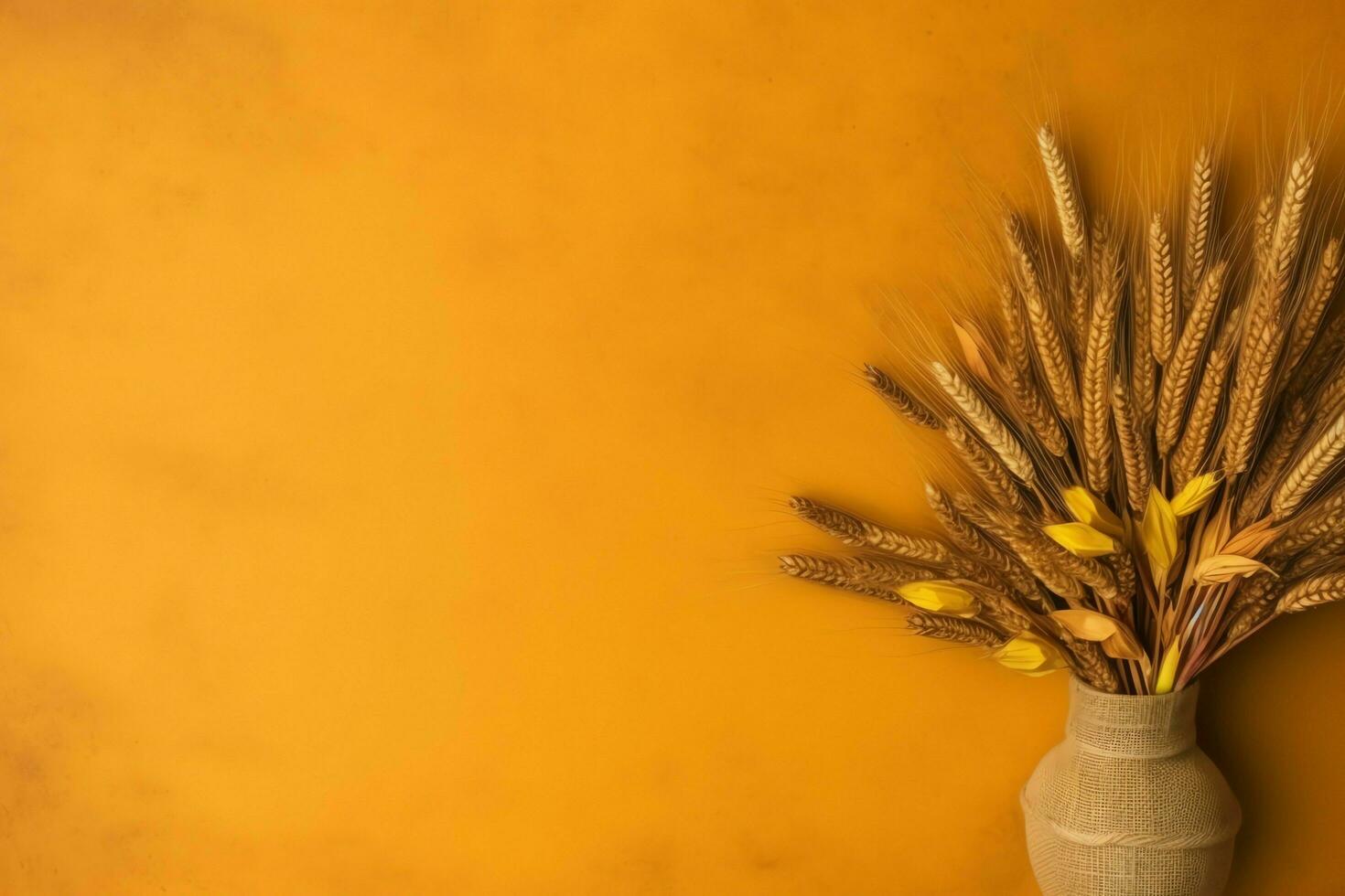 Thanksgiving day or autumn composition with pumpkin, oranges, leaves or chicken. Thanksgiving food concept by AI Generated photo