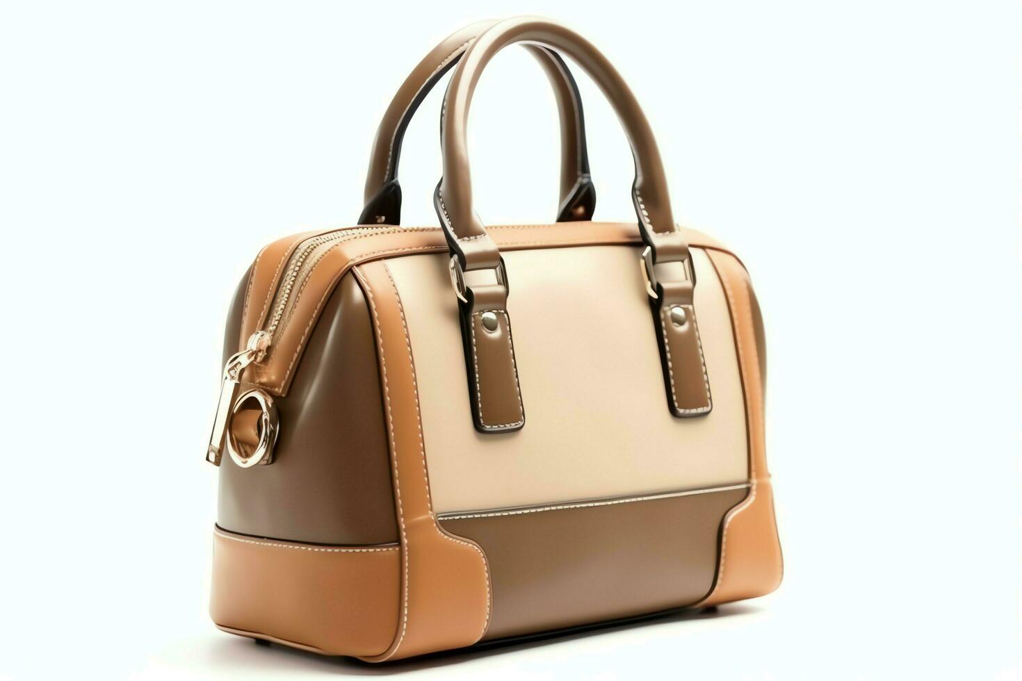 Beautiful elegance and luxury fashion women handbag or purse. A glamour female leather hand made bag concept by AI Generated photo