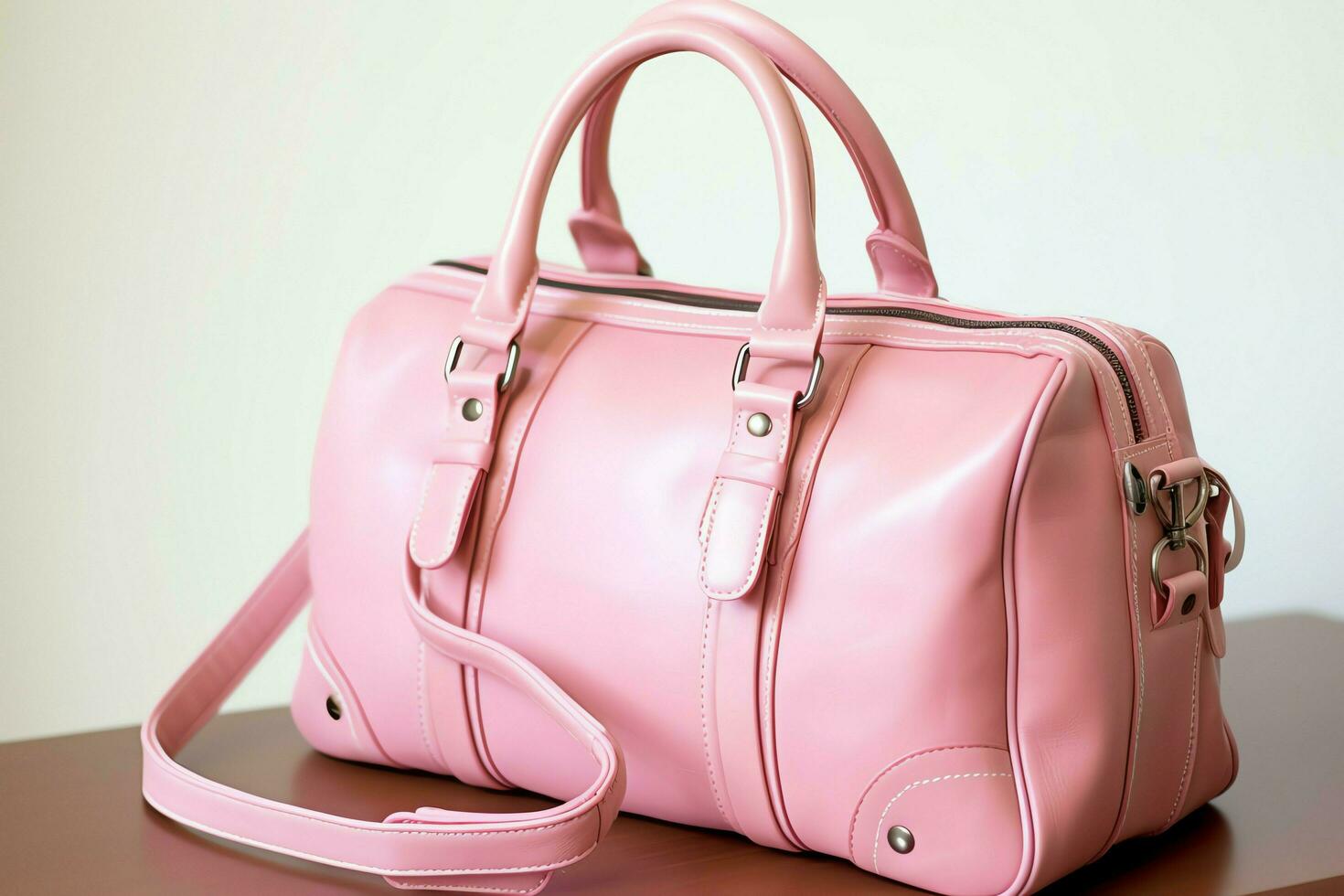 Beautiful elegance and luxury fashion women handbag or purse. A glamour female leather hand made bag concept by AI Generated photo