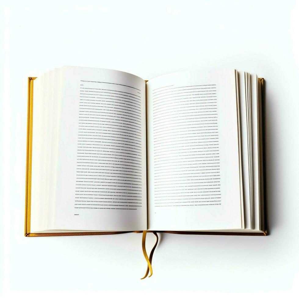 gastos generales ver de abierto libro con vacío blanco blanco paginas cuaderno composición para catalogar, revistas concepto por ai generado foto