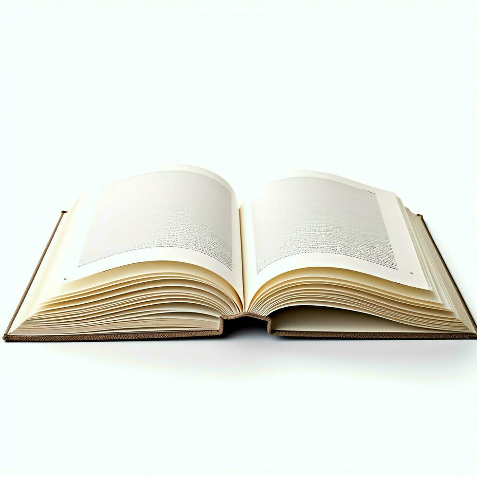 gastos generales ver de abierto libro con vacío blanco blanco paginas cuaderno composición para catalogar, revistas concepto por ai generado foto