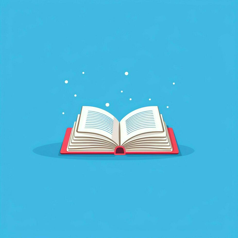 Overhead view of open book with empty blank white pages. Notebook composition for catalog, magazines concept by AI Generated photo
