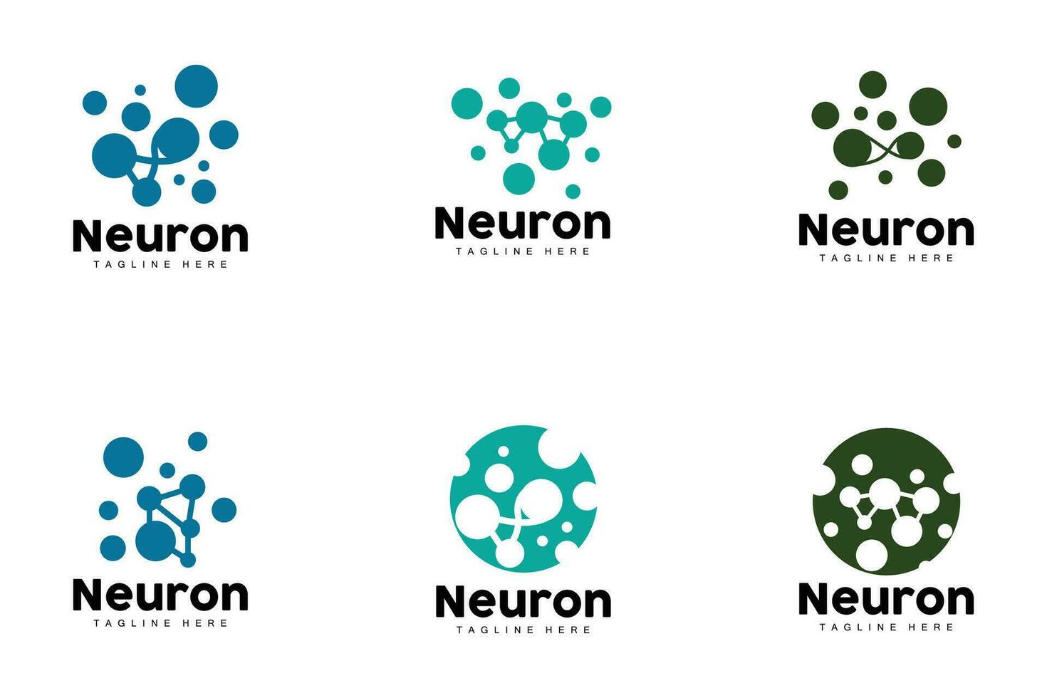 neurona logo, cel adn red vector, y partícula tecnología, sencillo ilustración modelo diseño vector