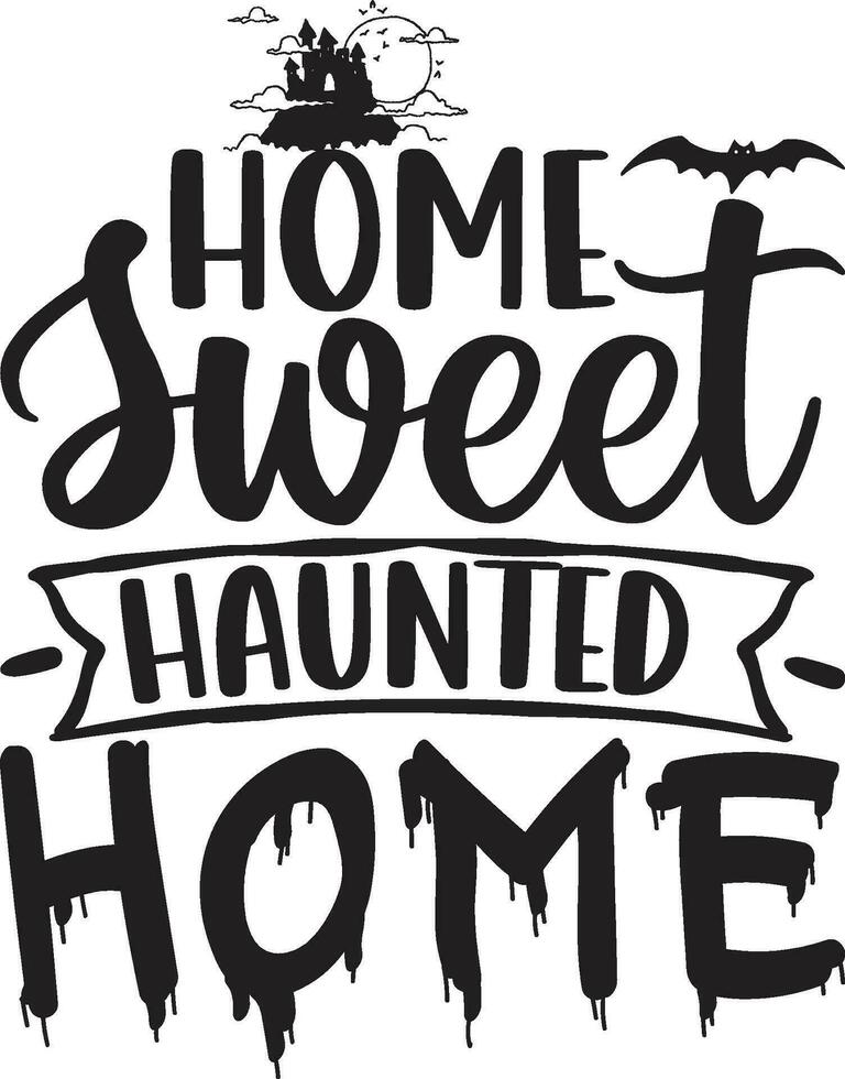 Halloween - Lettering design for greeting banners, Mouse Pads, Prints, Cards and Posters, Mugs, Notebooks, Floor Pillows and T-shirt prints design. vector