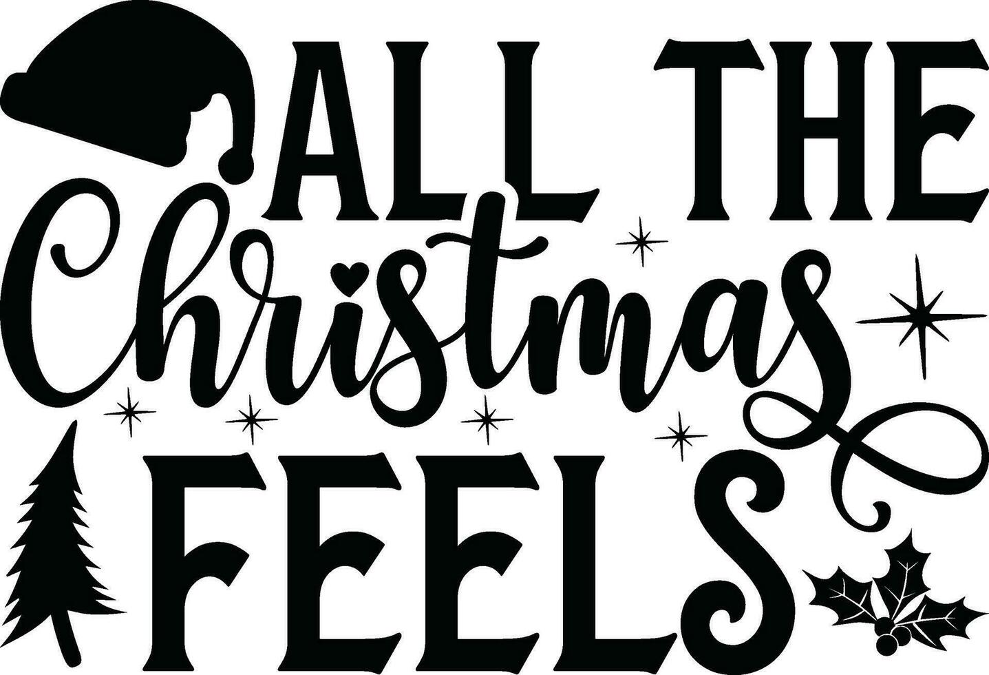 Christmas - Lettering design for greeting banners, Mouse Pads, Prints, Cards and Posters, Mugs, Notebooks, Floor Pillows and T-shirt prints design. vector