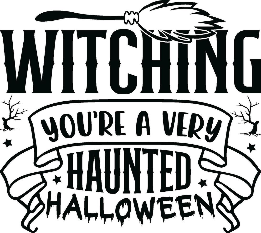 Halloween - Lettering design for greeting banners, Mouse Pads, Prints, Cards and Posters, Mugs, Notebooks, Floor Pillows and T-shirt prints design. vector