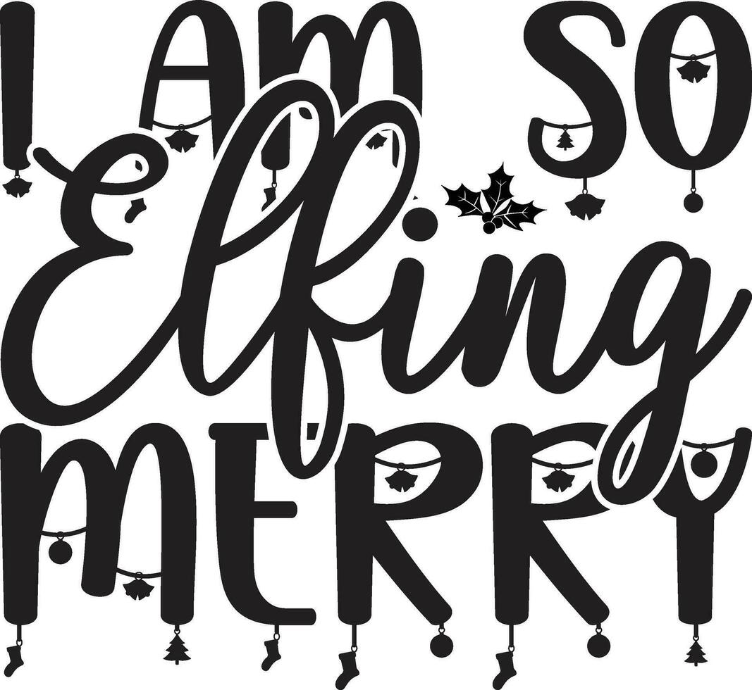 Christmas - Lettering design for greeting banners, Mouse Pads, Prints, Cards and Posters, Mugs, Notebooks, Floor Pillows and T-shirt prints design. vector