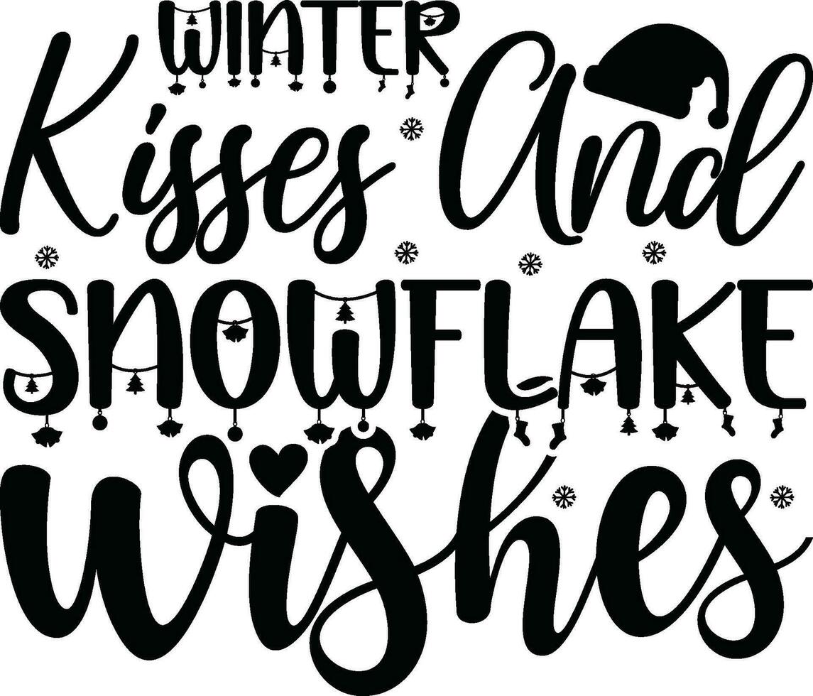 Christmas - Lettering design for greeting banners, Mouse Pads, Prints, Cards and Posters, Mugs, Notebooks, Floor Pillows and T-shirt prints design. vector