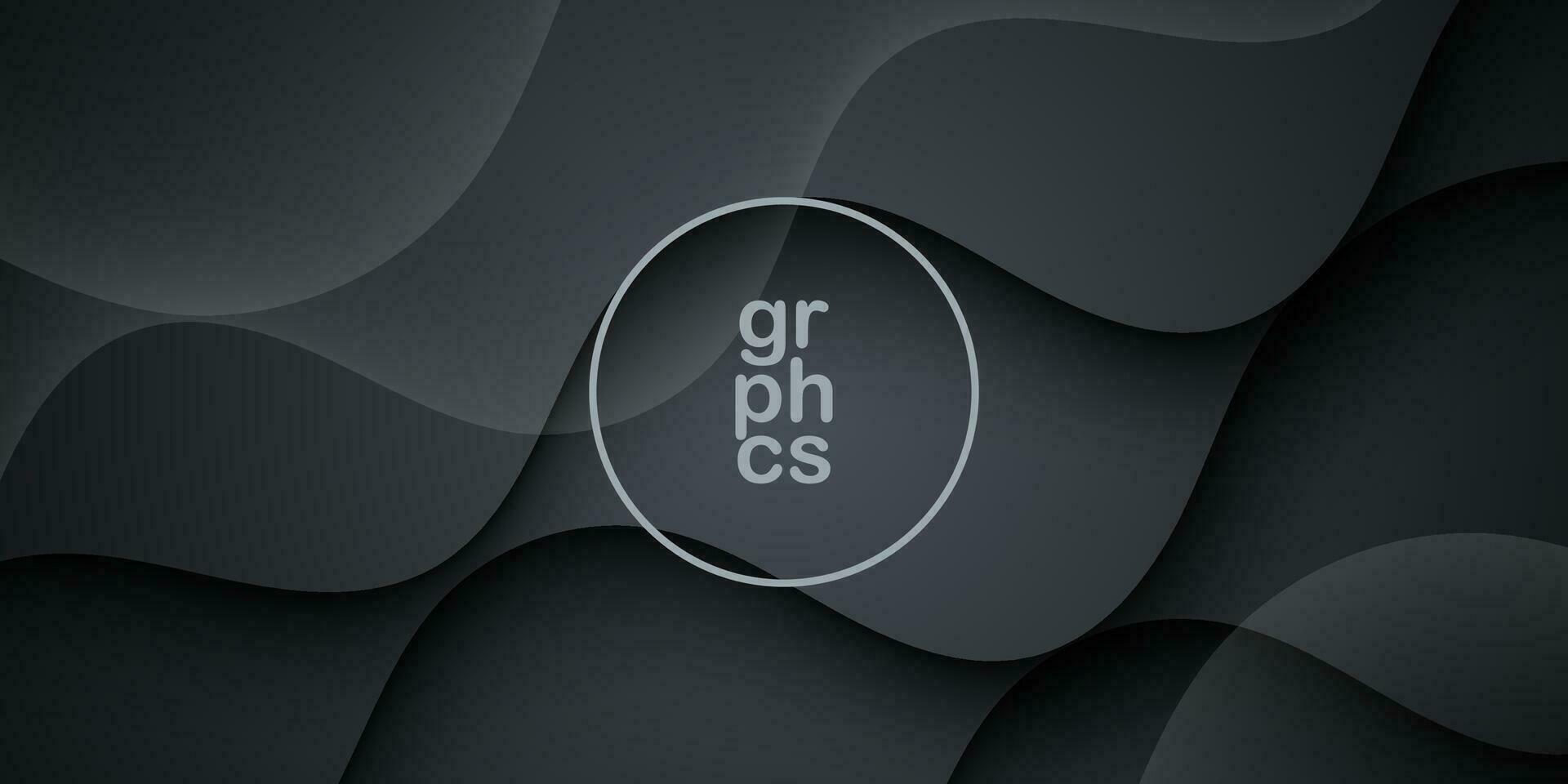 Dark gray dynamic abstract vector background with shadow mesh and simple pattern design. Creative premium gradient. Smart design 3d cover of business design. Eps10 vector