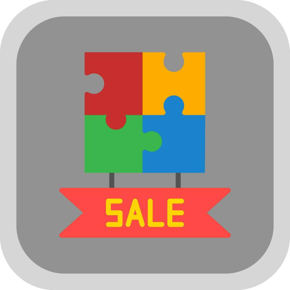 Sale Jigsaw Puzzle Vector Icon Design