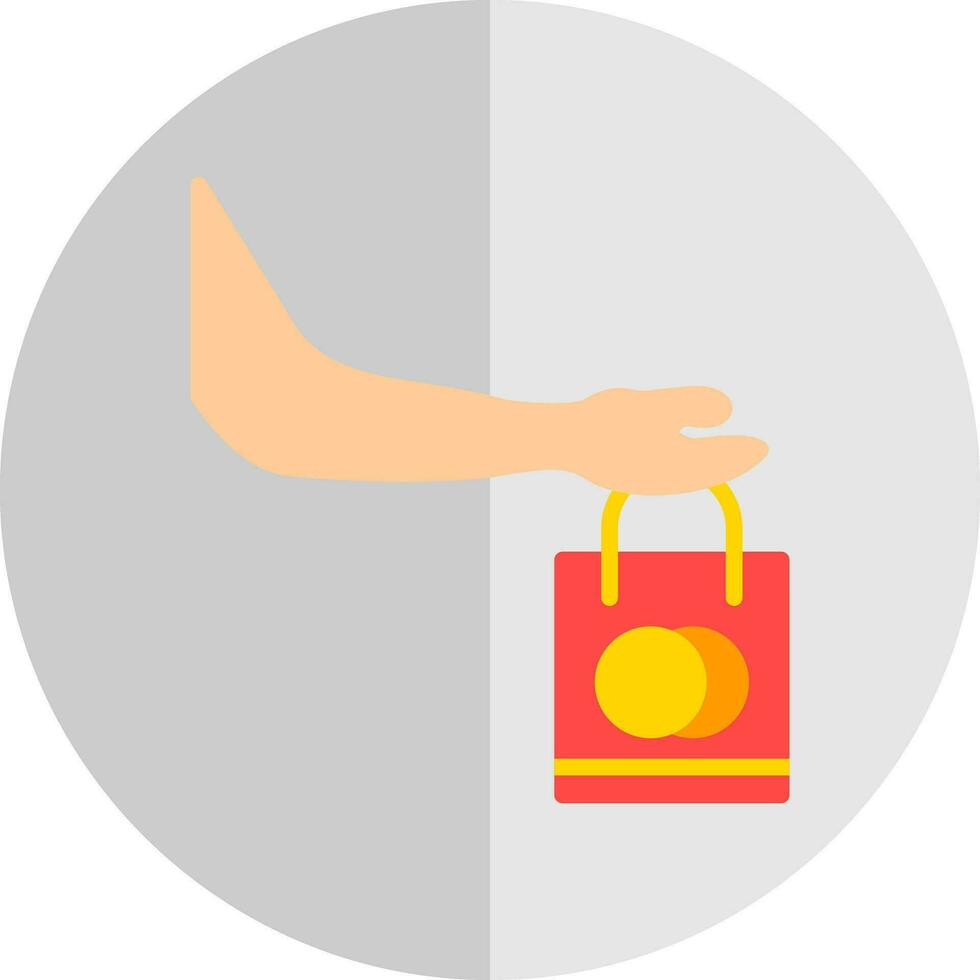 Shopping Hand Vector Icon Design