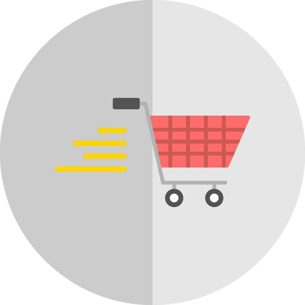 Shopping Trolley Dash Vector Icon Design