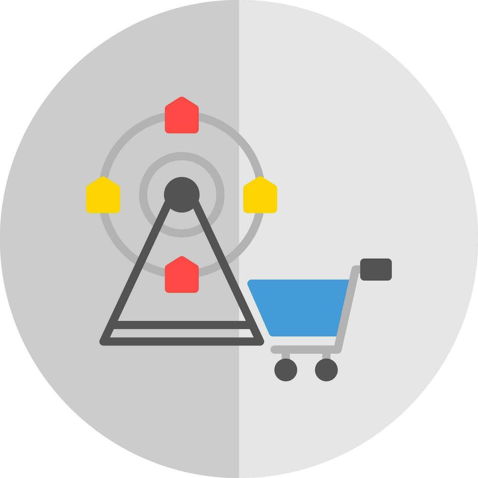 Shopping Ferris Wheel Vector Icon Design