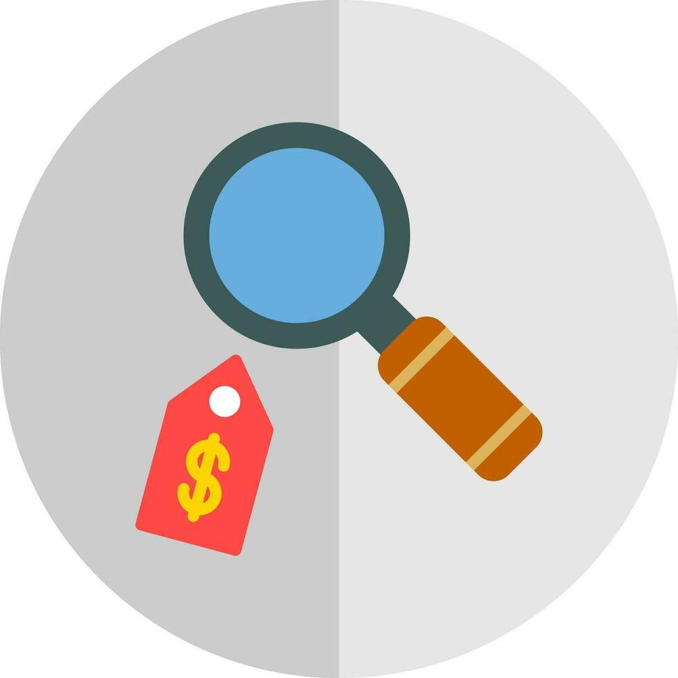 Price Magnifying Glass Vector Icon Design