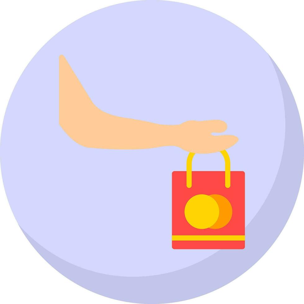 Shopping Hand Vector Icon Design