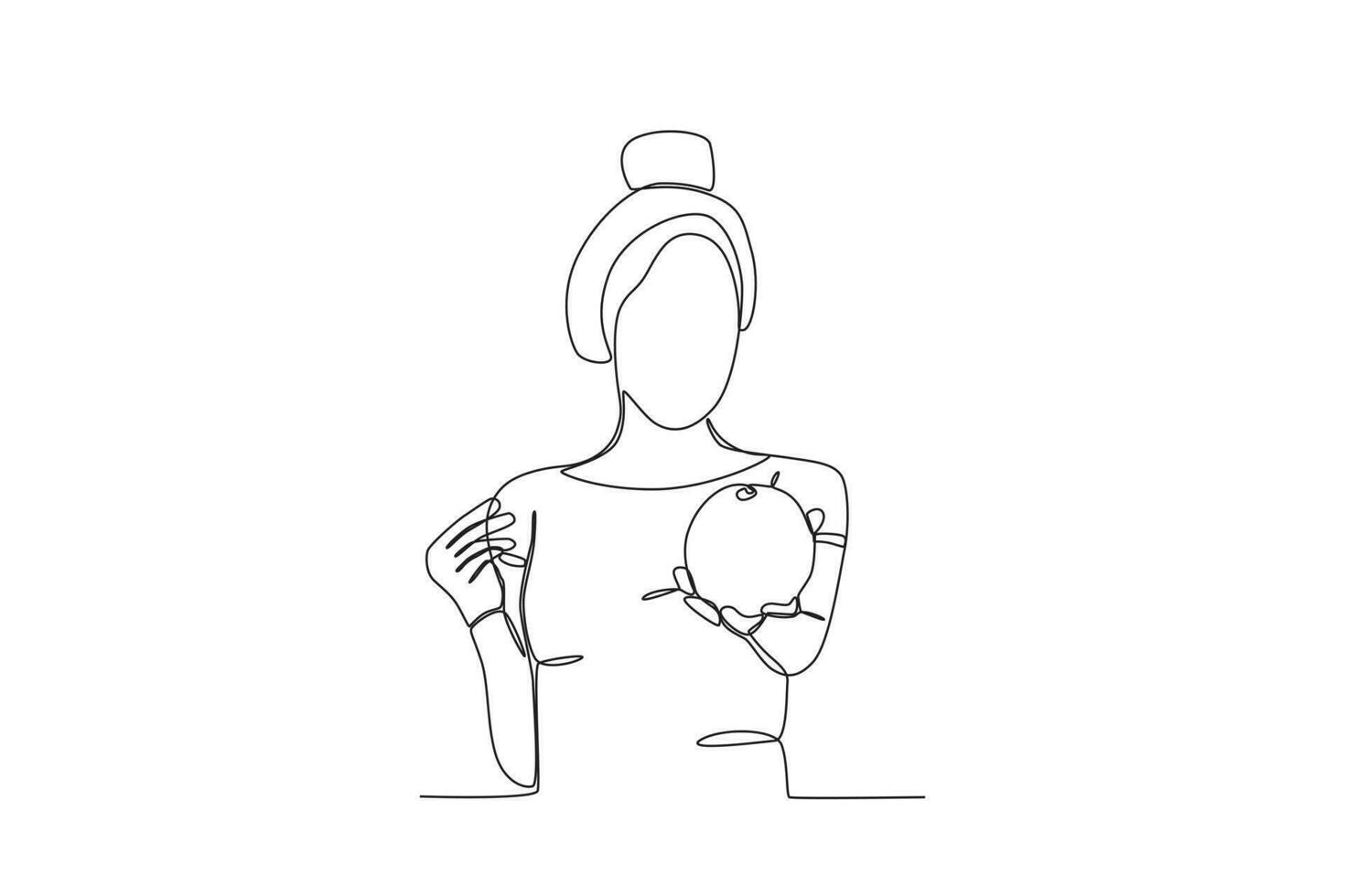 A woman holding fruit vector