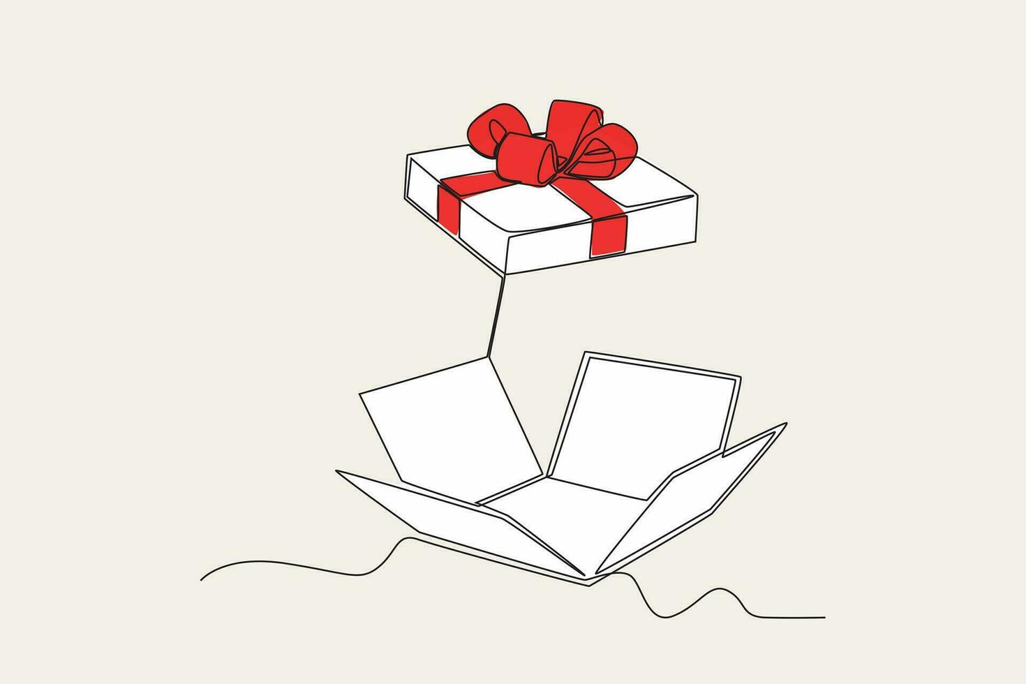 color ilustración de un abierto regalo caja vector