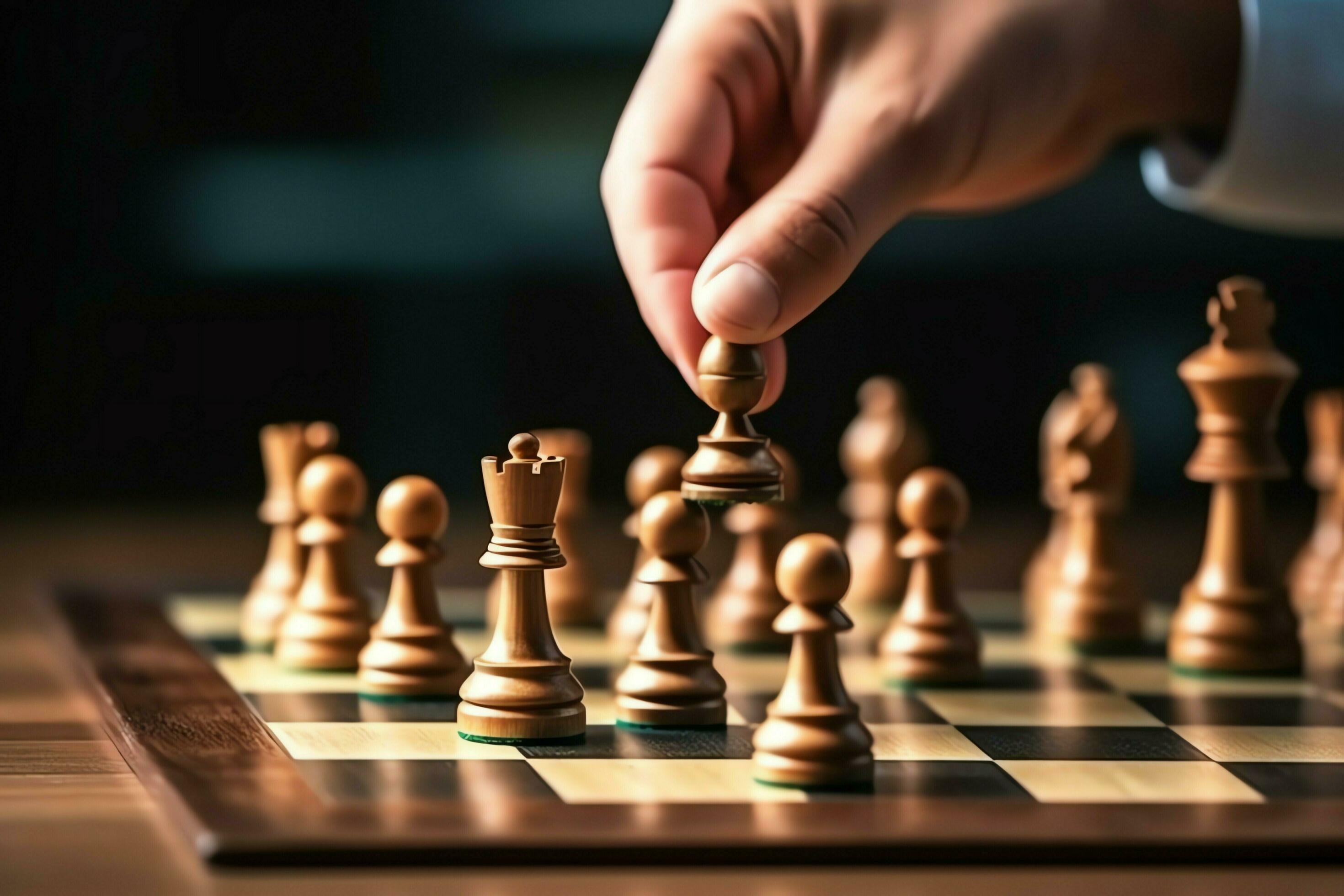 Chess game business strategy concept