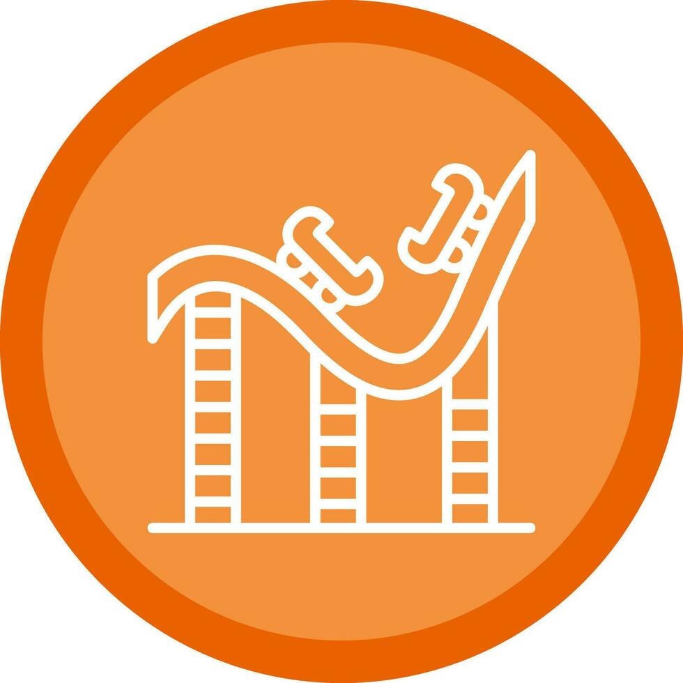 Shopping Roller Coaster Vector Icon Design