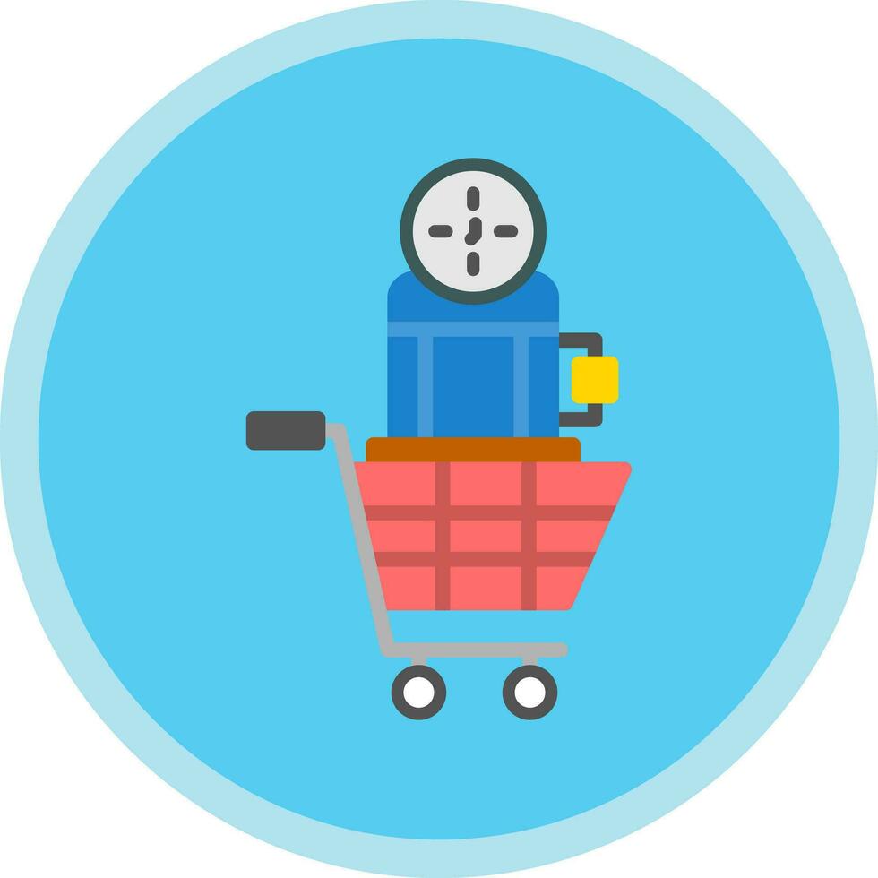 compras hora máquina vector icono diseño