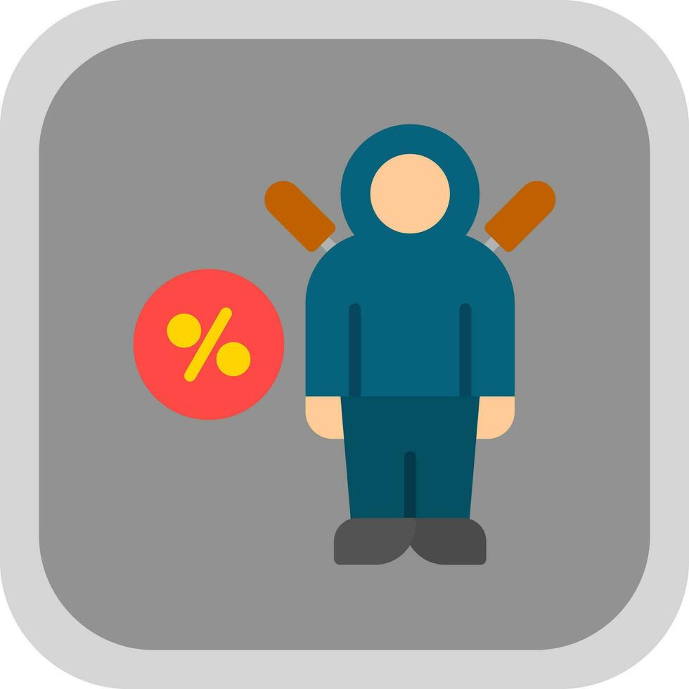 Discounted Ninja Vector Icon Design