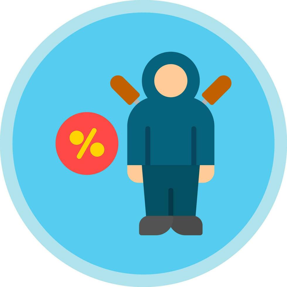 Discounted Ninja Vector Icon Design