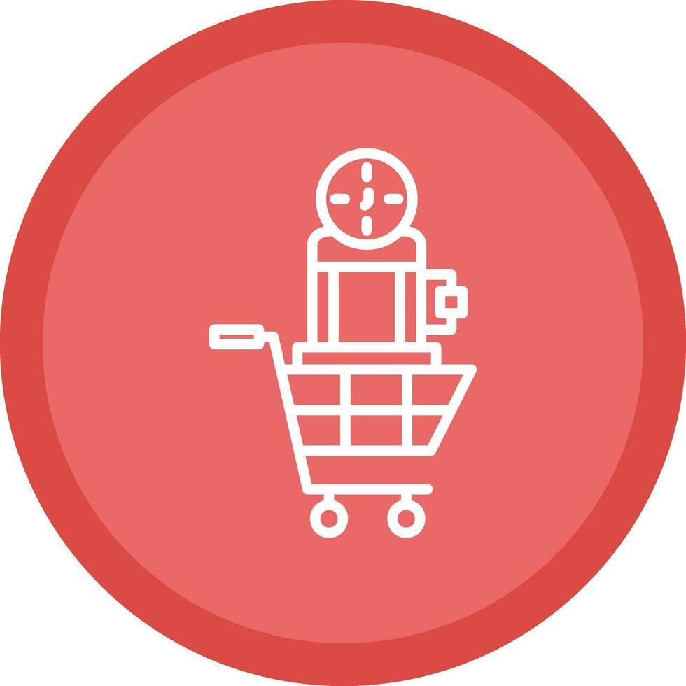 Shopping Time Machine Vector Icon Design