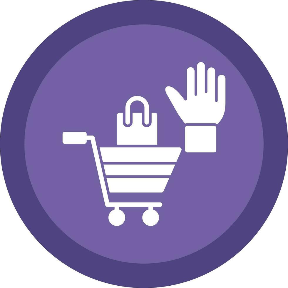 Shopping High Five Vector Icon Design