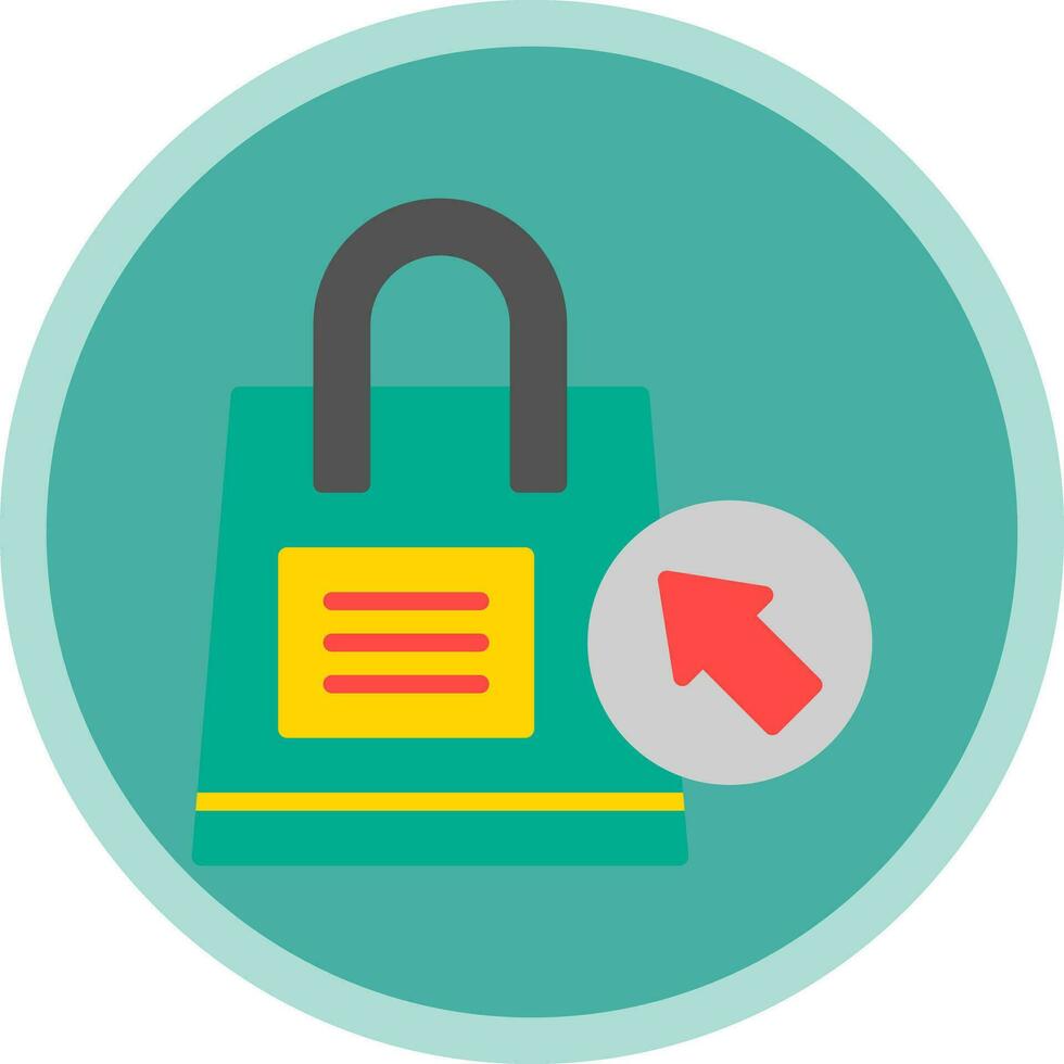 Shopping Bag with Arrow Vector Icon Design