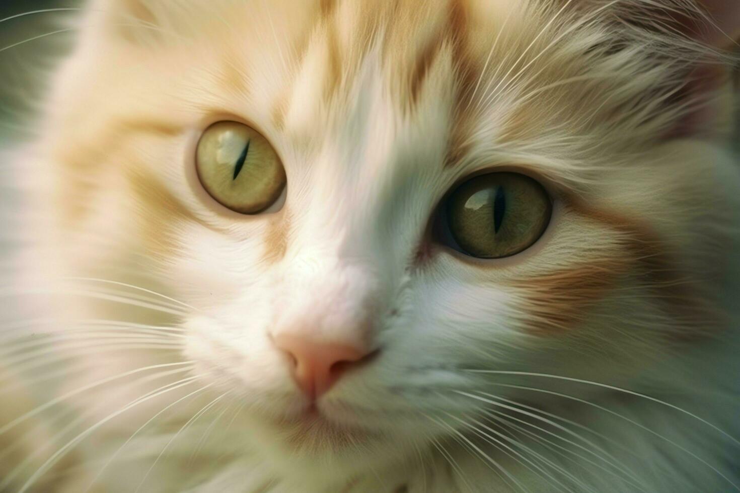 Cute small fluffy kitten with beautiful eyes is sitting or resting. British shorthair. Cat day concept by AI Generated photo